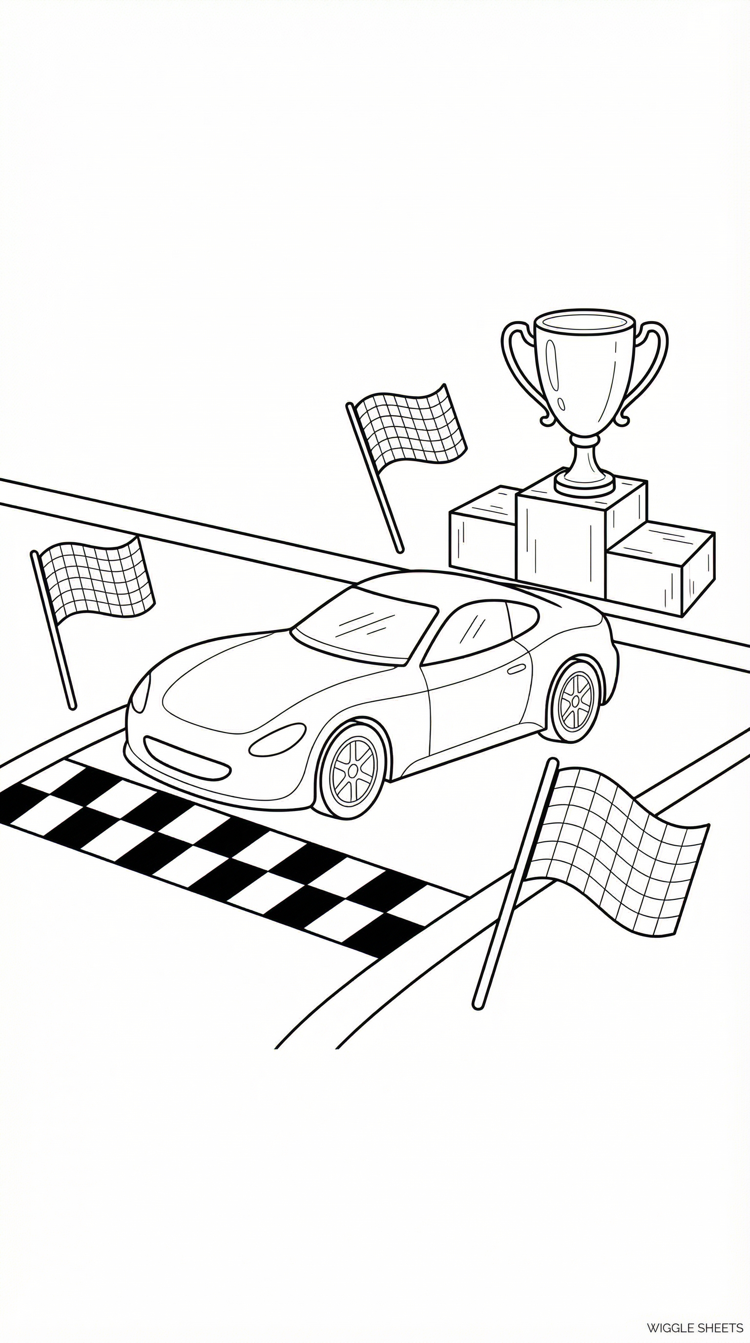Trophy Race Coloring Page